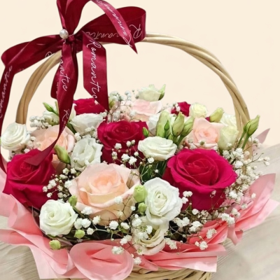 Elegant Rose Basket