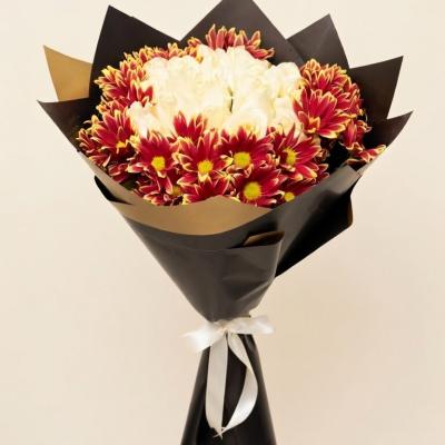 Elegant Red & White Blossom Bouquet