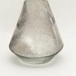 Ribbed Glass Vase | Elegant Tapered Design