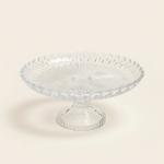 Crystal Starburst Glass Pedestal Cake Stand