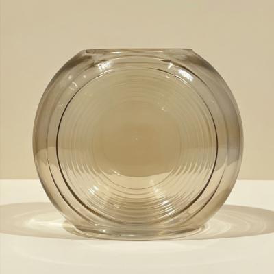 Spherical Smoked Glass Vase | Modern Bubble Bowl Vase
