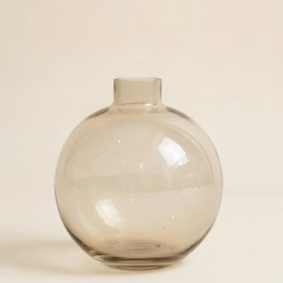 Smoky Spherical Glass Vase - Bubble Shape