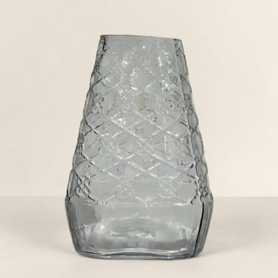 Crystal Cut Glass Vase - Diamond Pattern