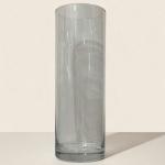 Tall Clear Cylindrical Glass Vase | Modern Minimalist Flower Vase